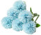 Tifuly Künstliche Hortensie Blumen, 11 Zoll Seide Pompon Chrysantheme Kugel Blumen für Hausgarten Party Büro Dekoration, Braut Hochzeitssträuße, Blumenschmuck, Mittelstücke (Blau-6 Stück)