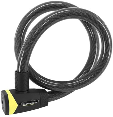 MICHELIN câble antivol à clé Ø25mm 1,20m 507453 Noir