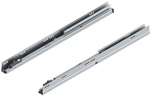 Gedotec Drawer Rail Full Extension 600 mm with Blumotion Damping | Body Rail Load Capacity 30 kg | Soft-Closing Drawer Slide with Self-Closing | 1 Pair - Pull-Out for Blum Tandem Box 578.6001B