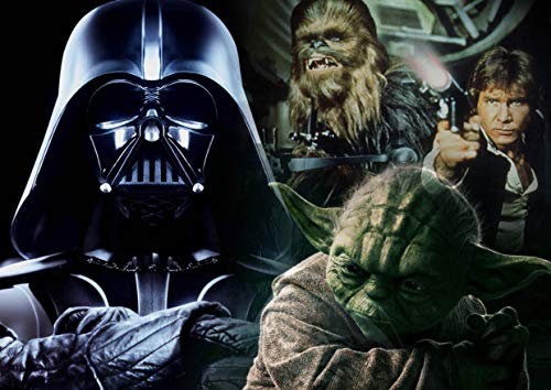 Star Wars #5 Weltall-Opern-Film-Poster berühmte Galaxie-Planeten Yoda Darth Vader Bild Schlafzimmer Kunstdruck Foto Wanddekoration Nachdruck, Semigloss Fotopapier, A4 210 x 297mm - 8.3 x 11.7 inches