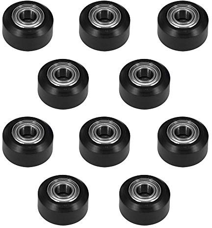Befenybay 10PCS POM V-förmiges Rad mit kleiner Riemenscheibe, 5 mm Bohrung und Doppellager für 3D-Drucker und CNC-Maschinen