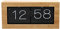 Natürliches Bambusmaterial Modern Digital Mechanical Retro Flip DОWN Uhr Automatische Drehen Digitaler Tisch & Regaluhr, groß