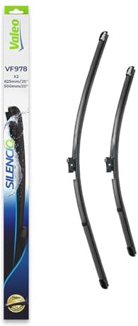 VALEO Silencio Wischer - VF978 - Leistungsstarke, hervorragende Sicht auf der Straße, einfache Montage - originale Flachblätter 625mm/500mm - Vorne - Set mit 2 Wischerblättern - 577978