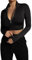 Womens Zip Up Crop Top Long Sleeves Deep Neck Slim Fit Front Sexy Jumper Shirt Tank Top Blouse Workout Gym Sports top Grey Black White