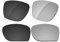 LenzReborn Verres polarisés de rechange pour lunettes de soleil Oakley Sylas OO9448, noir foncé + gris argenté, Taille unique