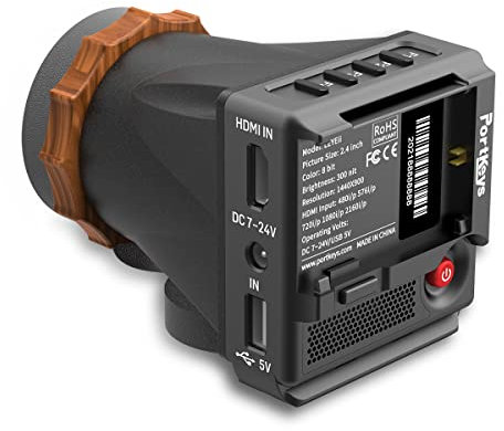 Portkeys LEYE II Camera Electronic Viewfinder 2.4 inch LCD Screen EVF with Battery Plate [+8D~-3D Diopter]