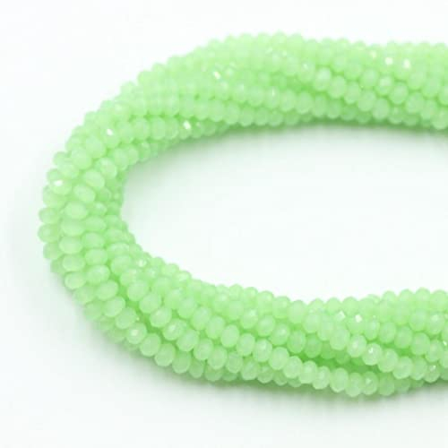 2mm 3mm 4mm 6mm 8mm Doppelkegel Facettiertes Kristallglas Lose Abstandsperlen Großhandelslos Für Schmuckherstellung DIY Handwerk Erkenntnisse-Jade Lt Grün,8mm (35 Stück)