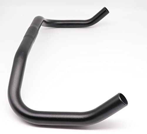 Alu Lenker Bullhorn Lenker für Fixie/Singlespeed 25,4mm 390 mm Bullhorn-Lenker (Schwarz)