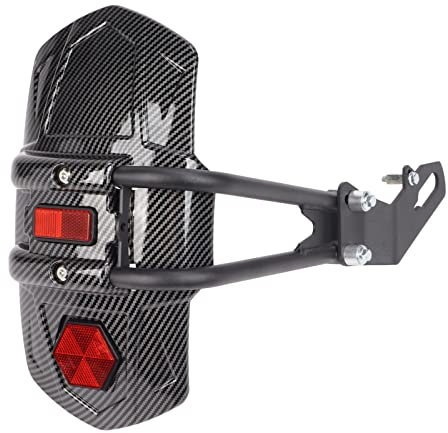 Parafango Posteriore Moto - Parafango in Stile Fibra di Carbonio Universale per Ristrutturazione Motociclette con Ruote 12-18 Pollici