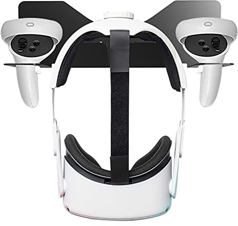 Stander Für Oculus Quest 2 / Quest 3 Gläser Wand Lagerung Holder Stand Griff Wall Mount Storage Headset Eva Hard VR Gamepad Controller Travel(Schwarz)