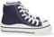 shoes&blues.es 66331-Zapatilla Abotinada, Plana para Mujer, Estilo Bamba, con Material Textil, y Cierre de Cordones, Primavera Verano 2022. Talla 38 Marino