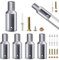 Threaded Tip Replacement Ultra Threaded Tip Repair Kit Aluminum Extension Pole End Adapter Metal Handle Tips for 1 Inch Wood Metal Pole Stick Mop Broom Brush (6 Pack)