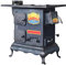 RPLM YYUINU Stufa A Legna/Carbone Con Riscaldamento, Doppio Forno Indipendente, Acciaio Puro, per Ville, Cortili, Cucina, 63×40CM