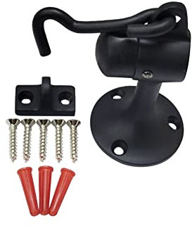 QCAA Door Stop, Solid Brass, Height 3-15/16, Matte Black, 1 Pack, Made in Taiwan