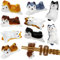 10 Pack Dog Chopsticks Rest Set, Chinese Paint Brush Rests, Japanese Style Porcelain Cute Funny Dog Ceramic Chopsticks Holder Rack for Dinner Fork Spoon Knife Tableware, Home Kitchen Gift (Cute Dog)