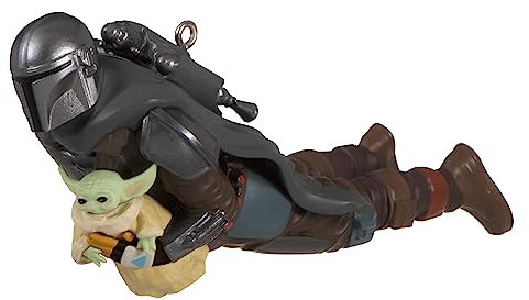 Hallmark Keepsake Weihnachtsdekoration 2023, Star Wars: The Mandalorian Grogu's Jetpack Adventure, Geschenke für Star Wars Fans
