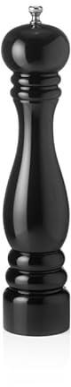 Macinapepe con meccanismo in ceramica, 30 cm, nero lucido, legno
