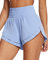 baleaf Damen High Waisted Running Athletic Shorts mit Futter 3 Workout Sport Shorts Leicht Quick Dry Blau XL