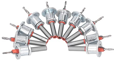 Countersink Drill Bit Set, 10PCS Countersink Set with Adjustable Drill Bit Depth Stop Tapered, Carbide Tipped Countersink Bit Snappy Tools Quick Change for Wood Plastic Soft Metal