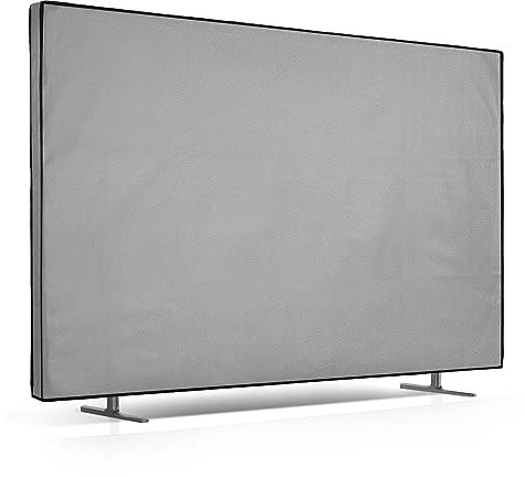kwmobile Funda para Monitor 85 TV - Cubierta Protectora Textil para Pantalla de TV de Interior - Gris Claro