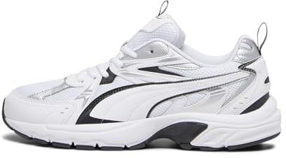 PUMA Milenio Tech, Scarpe da Ginnastica Unisex-Adulto, White Black Silver, 41 EU
