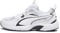 PUMA Milenio Tech, Scarpe da Ginnastica Unisex-Adulto, White Black Silver, 41 EU