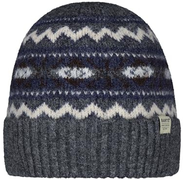 Barts Herren Beanie Sybe Strickmütze mit Norwegermuster