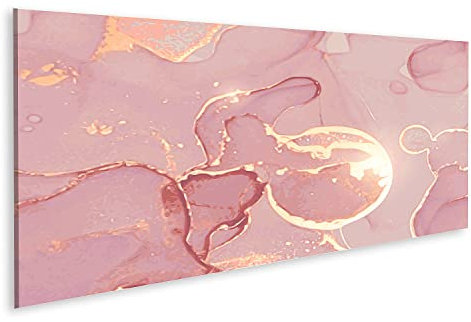 islandburner Tableau sur Toile de Luxe Poussière Rose Or Pierre Agate Marbre Texture Moderne Images Images Murales Poster