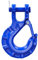 Gancio a forcella, in acciaio inox, gancio girevole per verricello, gru, gancio girevole per sollevamento pesi e costruzione navale (blu)