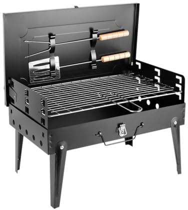 ZHCHAO Fornello for barbecue pieghevole for uso domestico all'aperto Fornello for barbecue da campeggio multifunzionale portatile