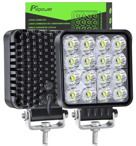 Fxlpower 2 Stück 48W LED Arbeitsscheinwerfer 12-24 volt led Scheinwerfer für Bau und Industrie sowie LKW, Offroad und Freizeit und Nutzfahrzeuge