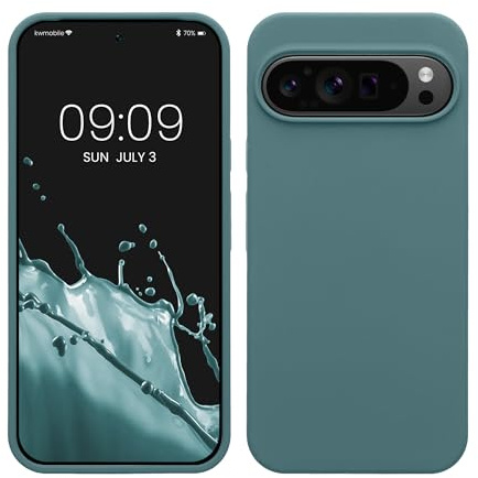 kwmobile Handyhülle für Google Pixel 9 Pro XL Hülle, für Pixel 9 Pro XL Case - Hülle Silikon - kabelloses Laden - Arctic Night