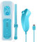 Controller für Nintendo Wii: Gamecontroller Mit Nunchuck und Fernbedienung, Wireless Ohne Motion Plus (Blau)