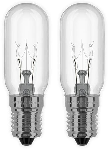 15W E14 Small Incandescent Glass Light Bulb 230V (Pack of 2) for UK Scentsy Mini Wax Warmers | 2700K Warm White | Dimmable | Pygmy/Small Edison Screw (SES) Base (15, Watts)