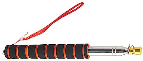 FONDOTIN Teleskopfahnenmast Aus Edelstahl Lang Mit Schwammgriffabdeckung Und Lehrstangenführung Für Outdoor-Reisen Und Schulveranstaltungen Schwarz Orange Silber