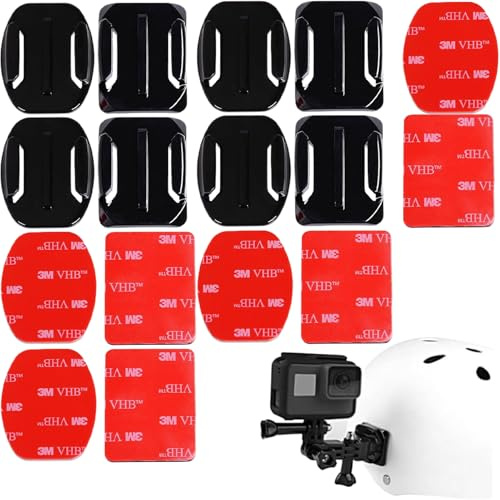 banjiabb 16 Stück Kleber Halterung Klebepads | Flache Gebogene 3m Halterungen Kompatibel Mit Gopro Hero 13 12 11 10 9 8 7 6 5 Session Dji Osmo Action Kameras