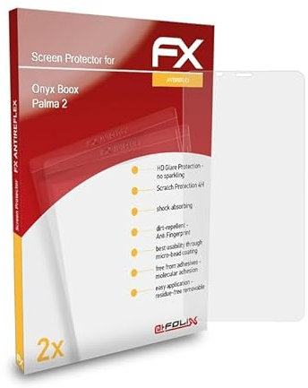 atFoliX Película Protectora compatible con Onyx Boox Palma 2 Lámina Protectora de Pantalla, antirreflejos y amortiguadores FX Protector Película (2X)