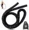 Bomvabe Schweres Springseil Erwachsene 1kg für Fitness Muskelaufbau, 3 m Langes Gewichtetes Springseil für Training Fitnessstudio Indoor Outdoor, Schwarz