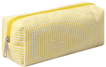 OZAOZ Cute Pencil Case Capacity Pencil Pouch Aesthetic Pen Bag Office Stationery Organizer Simple Sturdy Multifunctional Cosmetic Pouch (yellow)