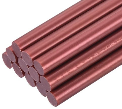 sourcing map 12pcs Mini Hot Glue Sticks for Glue Gun 11mm x 100mm Large Glue Sticks, Burgundy Red