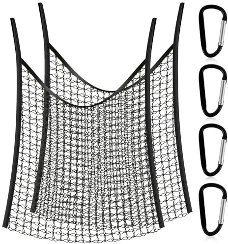 Gatphy 2 Stück Heunetz für Pferde 90x80cm, Maschenweite 3,8cm, Reduziert die Fressgeschwindigkeit des Pferdes, Heuraufe Pferd zur Befestigung an Ställen, Anhängern, Wänden, Zäunen