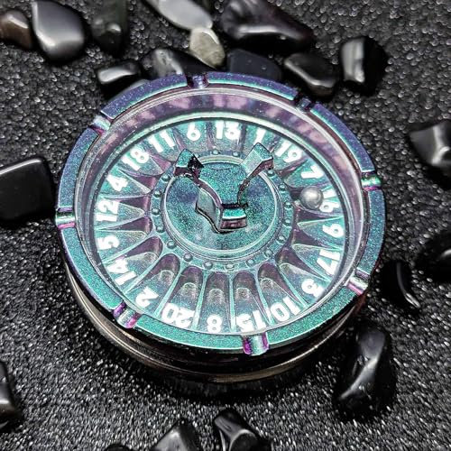 ORUZA DND Roulette Dice Spinner, 7-in-1 Pinball Metallic Gradient D&D Dice for D&D RPG MTG Warhammer 40K Sci-Fi, War Theme Tabletop Games, Steampunk Theme Game