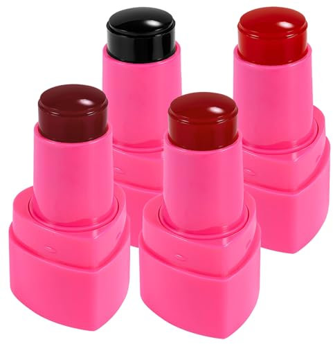 Jelly Blush, 4PCS Jelly Blush Stick Set, Smooth Lightweight Blush Jelly Tint, Moisturize Blusher Stick, Cooling Water Jelly Blush Stick For Cheeks Make Up Set