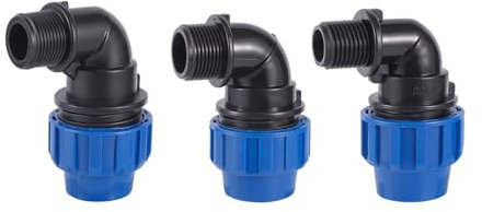 Raccord de Tuyau en PE 20 mm, 25 mm, 32 mm, coude réducteur for Tube d'eau, Filetage mâle 1/2, 3/4, 1, raccord Rapide(1/2)