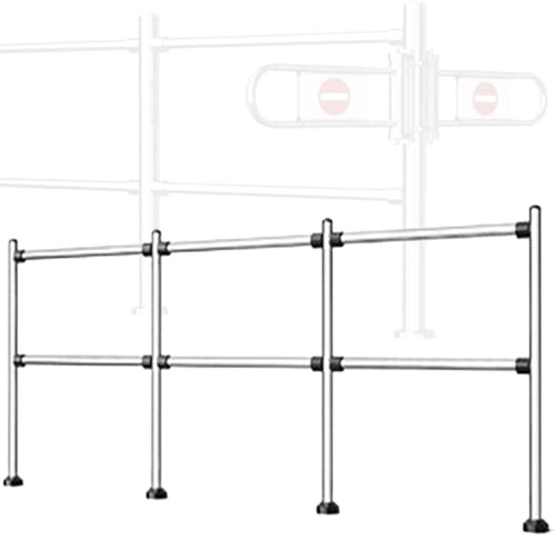 ZXHKZDX Supermercado Puerta Mostrador Unidireccional Metálica, con Resorte Cajero Puertas De Seguridad Entrada, Pequeña Cierre Puertas Batientes para Biblioteca(Silver,300X100CMX6.3CM)