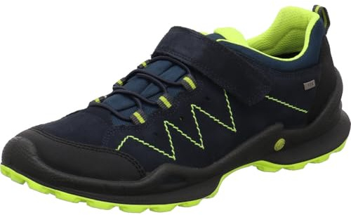 Imac Foxy 28 Kinder Outdoor Sneaker aus Nubukleder in Blau Grün mit Klettverschluss und Tex Membran. blau/grün Gr. 39