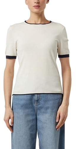 Comma Feinstrick-Shirt mit Kontrastdetails