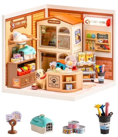Rolife Super Creator Furry Friends' Home Casa in Miniatura | Casa miniature DIY rilassante, un regalo creativo per ragazze, donne & adulte.
