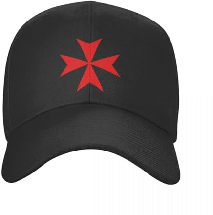 HGADXVBE Benutzerdefinierte Malta Knights Cross Baseball Cap Sport Männer Frauen Einstellbar Knights Templar Crusades Papa Hut Herbst Snapback Caps, Tennis
