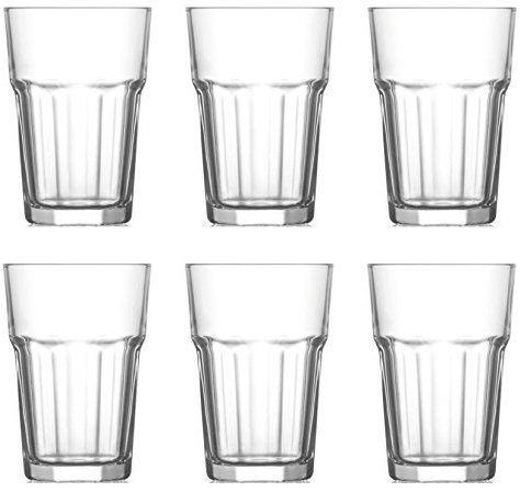 OSMA Werm GmbH Trinkglas Cocktailglas Caipirinha Glas Transparent oder Farbig sortiert 300 ml, Farbe:Transparent, Stückzahl:6 Stück